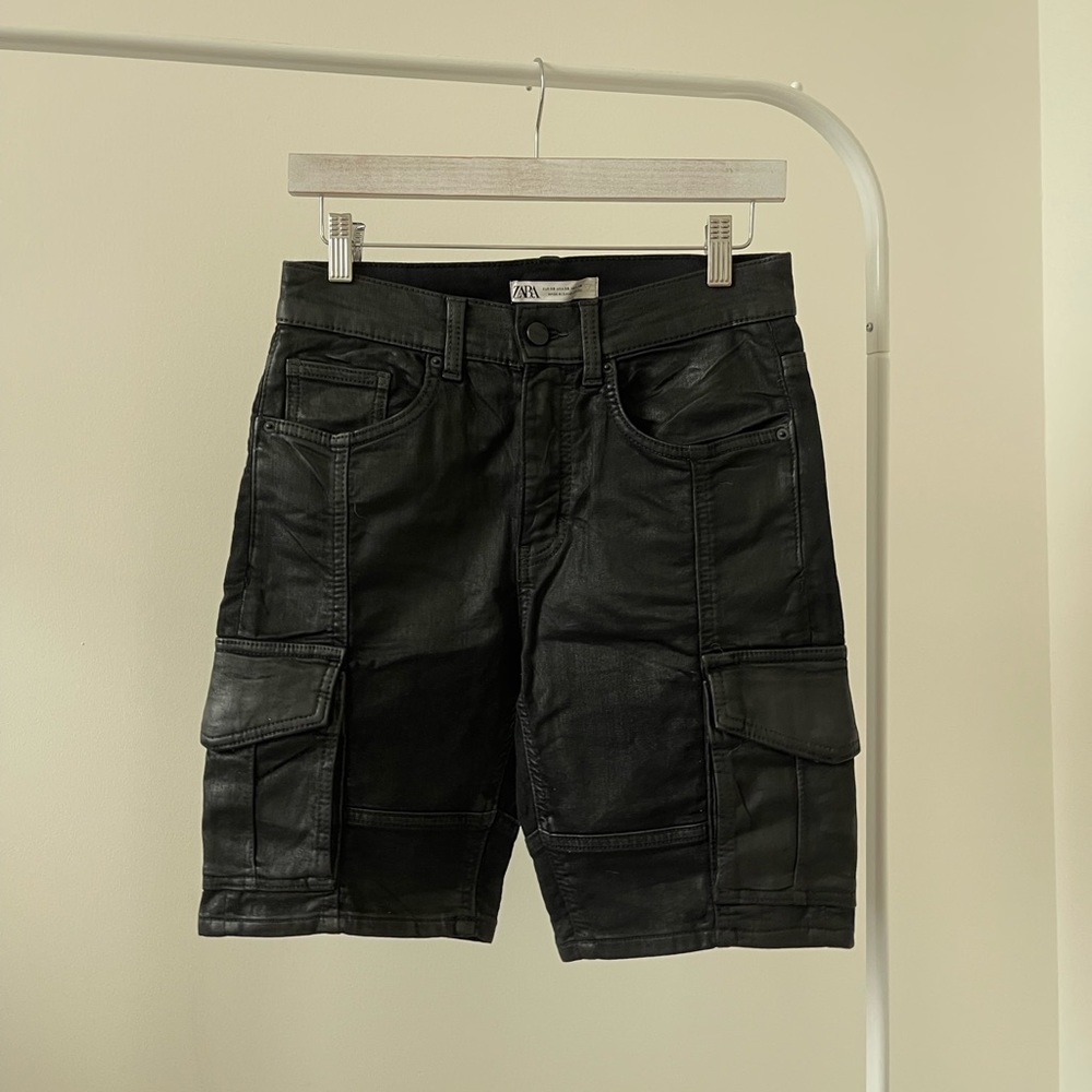 [Zara] Mens Soft Denim Cargo Shorts